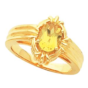 Ring Mounting for Oval Gemstone Solitaire