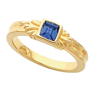 Bezel-Set Ring Mounting for Princess - Cut Gemstone Solitaire