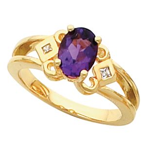 Ring Mounting for Oval Gemstone