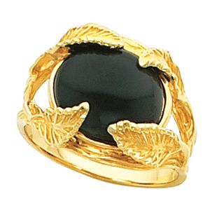 Ring Mounting for Oval Cabochon Gemstone Solitaire