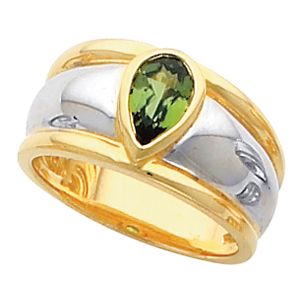 Ring Mounting for Pear Shape Gemstone Solitaire