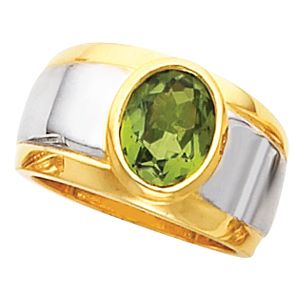Bezel-Set Ring Mounting for Oval Gemstone Solitaire