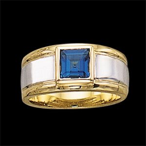 Bezel-Set Band for 6.0 mm Square Gemstone Solitaire