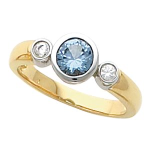 Bezel-Set Ring Mounting for Round Gemstones
