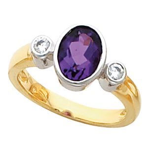 Bezel-Set Ring Mounting for Oval Gemstone