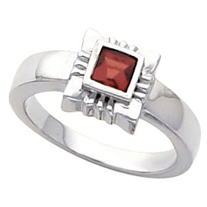 Bezel-Set Ring Mounting for Princess - Cut Gemstone Solitaire