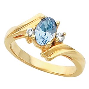 Ring Mounting for Oval Gemstone 