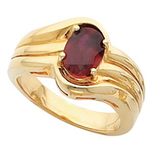 Ring Mounting for Oval Gemstone Solitaire