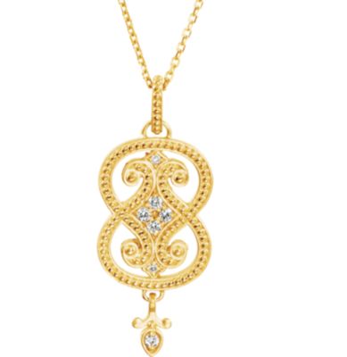 Granulated Design Dangle Pendant or Necklce