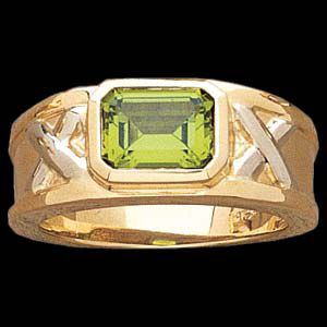 Emerald Shape Color Fashion Ring