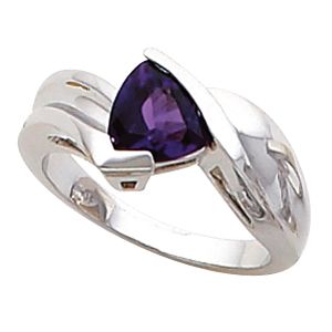 Ring Mounting for Trillion Shape Gemstone 