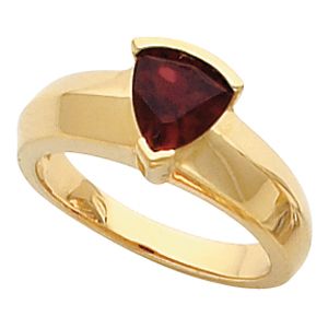 Ring Mounting for Trillion Shape Gemstone 