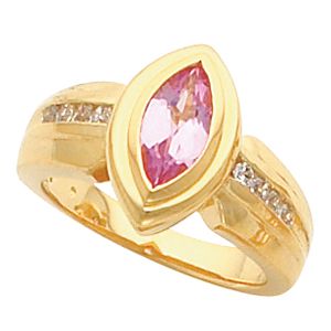 Ring Mounting for Marquise Gemstone