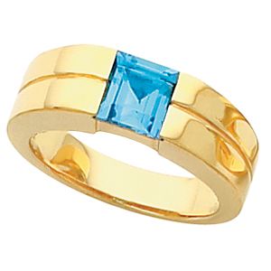 Solitaire Ring Mounting for Channel Set Princess - Cut Gemstone
