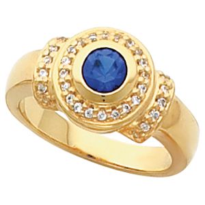 Bezel Set Ring Mounting for 5.0 mm Round Gemstone Center