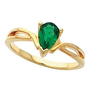 Ring Mounting for Pear Shape Gemstone 