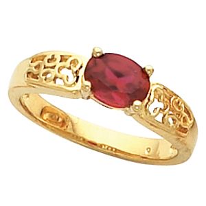 Ring Mounting for Oval Gemstone Solitaire