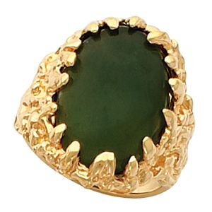 Ring Mounting for Oval Cabochon Gemstone Solitaire