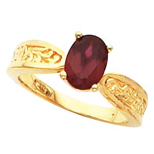 Ring Mounting for Oval Gemstone Solitaire