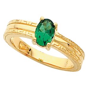 Ring Mounting for Oval Gemstone Solitaire