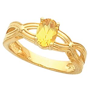 Ring Mounting for Oval Gemstone Solitaire