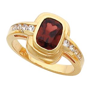  Accented Bezel Ring Mounting for Antique Cushion Center