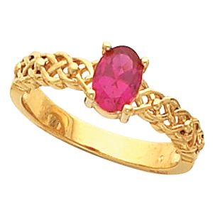 Ring Mounting for Oval Gemstone Solitaire
