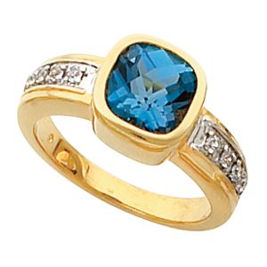 Accented Bezel Ring Mounting for Antique Center