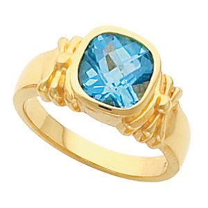 Solitaire Bezel Ring Mounting for Antique Center