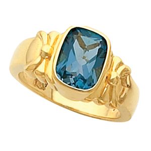 Solitaire Bezel Ring Mounting for Antique Cushion Center