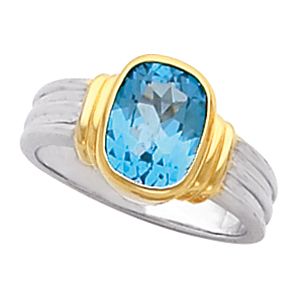 Solitaire Bezel Ring Mounting for Antique Cushion Center