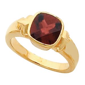 Solitaire Bezel-Set Ring Mounting for Antique-Cut Center