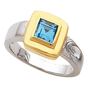 Bezel-Set Ring Mounting for Princess - Cut Gemstone Solitaire