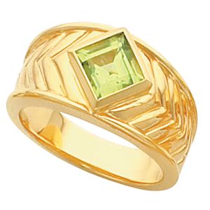 Bezel-Set Ring Mounting for Princess - Cut Gemstone Solitaire