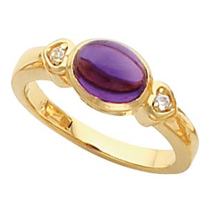 Ring Mounting for Oval Cabochon Gemstone