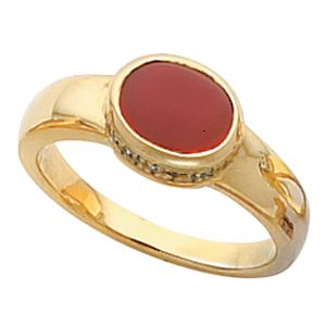Ring Mounting for Oval Cabochon Gemstone 