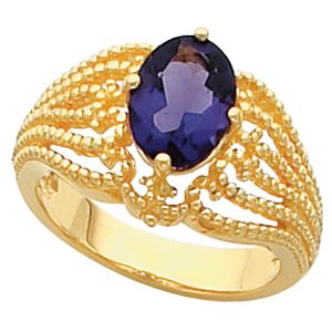 Ring Mounting for Oval Gemstone Solitaire