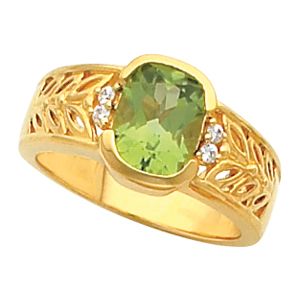 Accented Bezel Ring Mounting for Antique Cushion Center