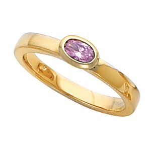 Bezel-Set Ring Mounting for Oval Gemstone Solitaire