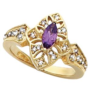 Ring Mounting for Marquise Gemstone