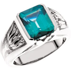 Ring Mounting for Emerald Shape Gemstone