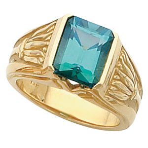 Ring Mounting for Emerald Shape Gemstone