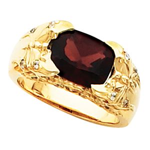 Accented  Ring Mounting for Antique Cushion Center