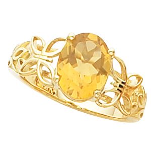 Ring Mounting for Oval Gemstone Solitaire