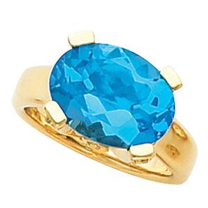 Ring Mounting for Oval and Round Gemstones 