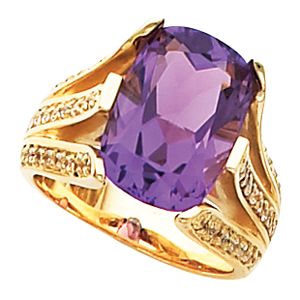 Accented  Ring Mounting for Antique Cushion Center
