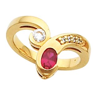Bezel-Set Ring Mounting for Oval Gemstone
