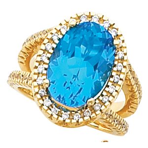 Split-Shank Ring for Round and Oval Gemstones
