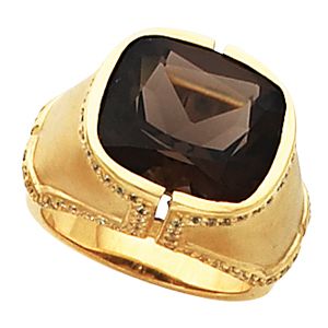 Accented Bezel-Set Ring Mounting for Antique Cushion Center