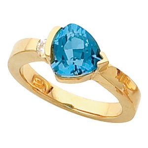 Ring Mounting for Trillion Shape Gemstone